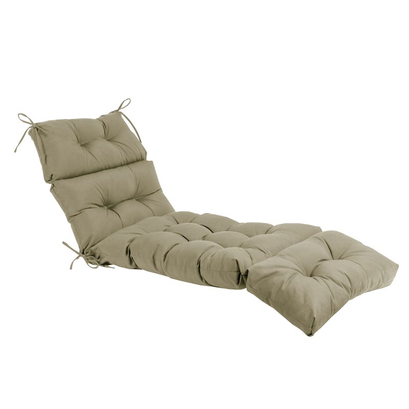 QILLOWAY Indoor/Outdoor Chaise Lounge Cushion,Spring/Summer Seasonal All Weather Replacement Cushions. (Beige/Sand/Camel) - Image 1